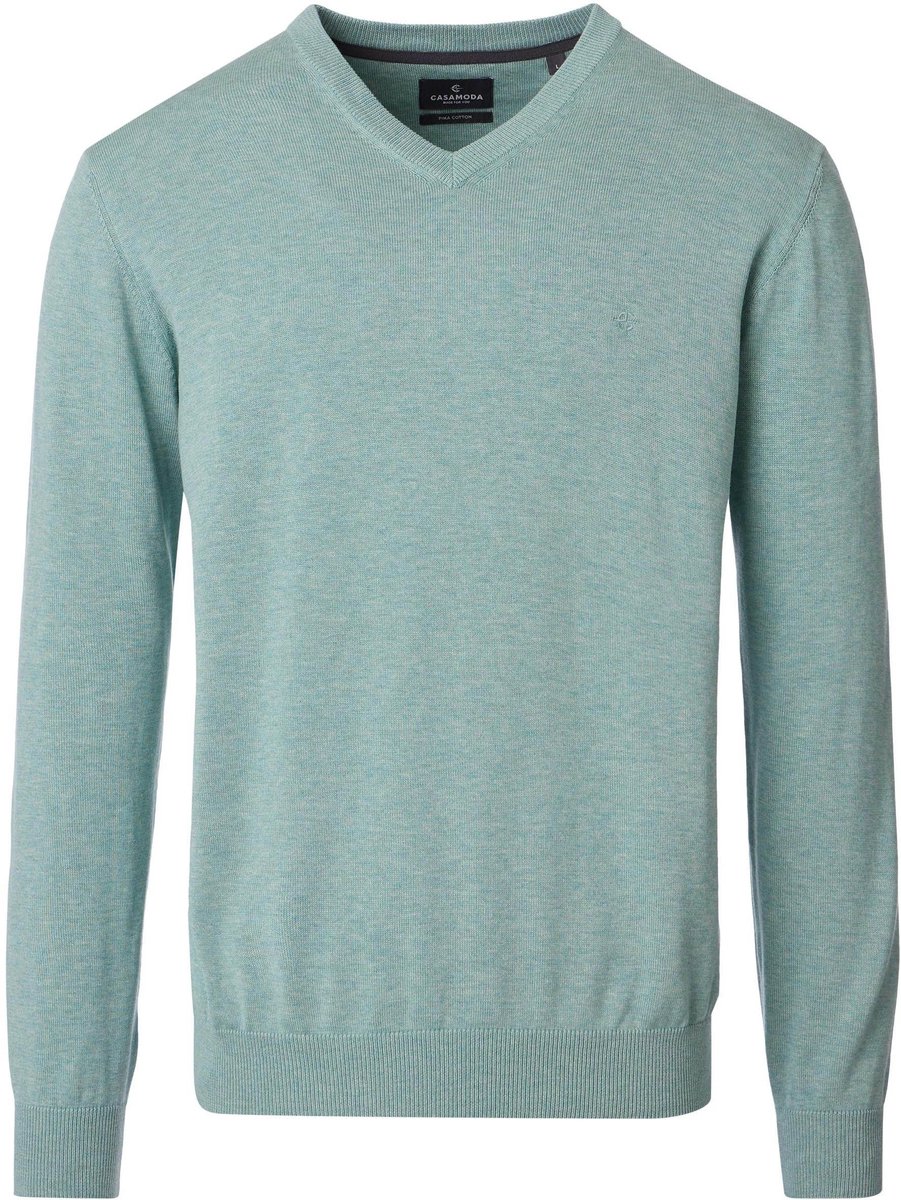 CASAMODA Pullover Lichtgroen - Maat 5XL - Heren - Pullovers