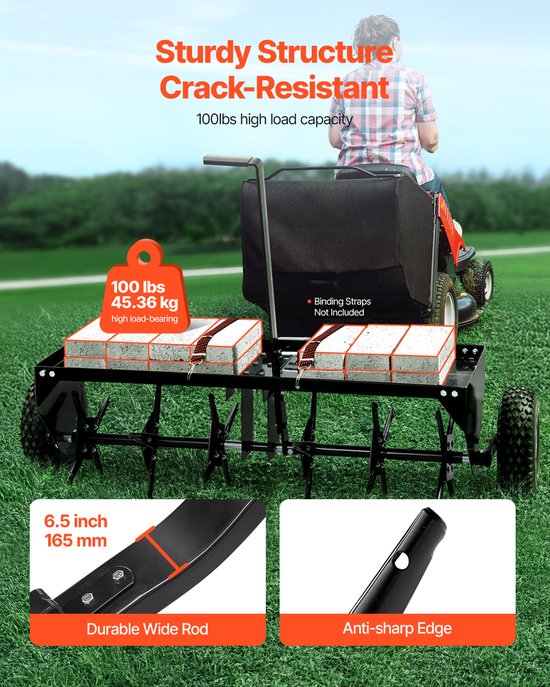 VEVOR Beluchter Gazonbeluchter Aanhangwagen Beluchter Zitmaaier 1275x980x885mm — afbeelding 3
