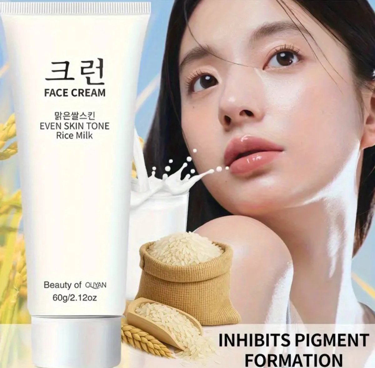 Koreaanse Gezichtscrème met Rijstextract – Hydraterende & Verzorgende Dagcrème – 60g