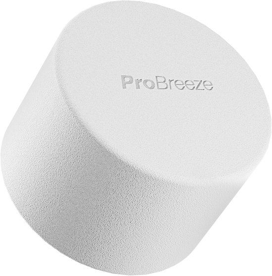 Witte, cilindervormige deksel voor de Pro Breeze luchtontvochtiger.