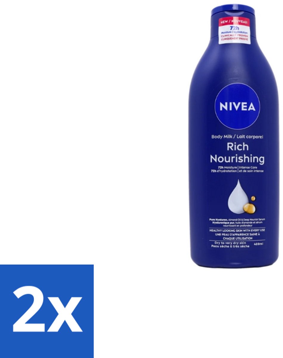 Nivea – Bodylotion – Voor Droge Huid – 400 ml - Voordeelverpakking - 2 stuks