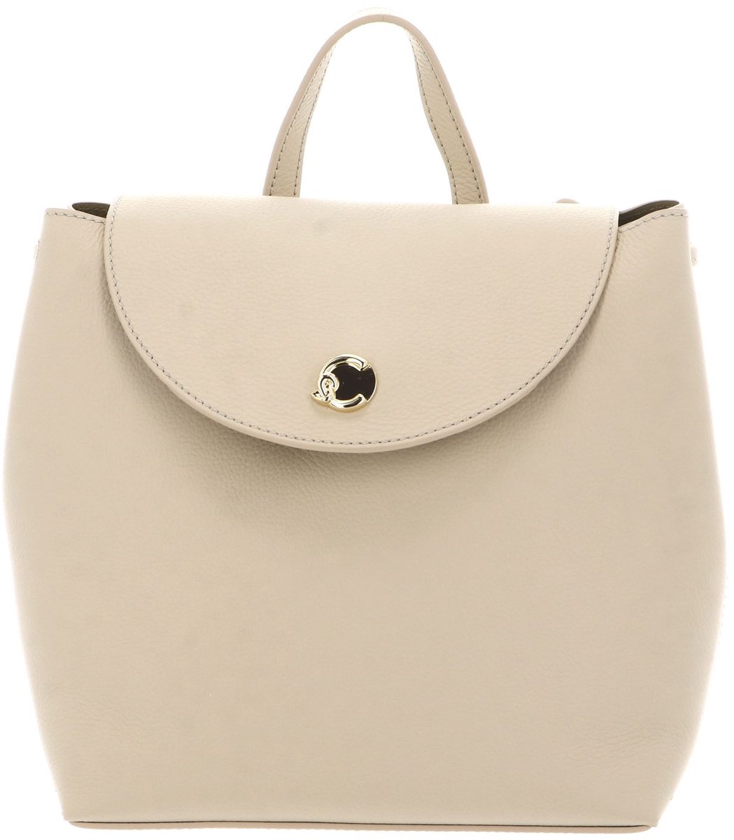 COCCINELLE Leren rugzak Nikla Mini Bag Double Grainy Leather Sandshell / Seagrass beige