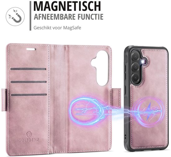 Roze hoesje, open met Magnetische Afneembare Functie - Geschikt voor MagSafe.