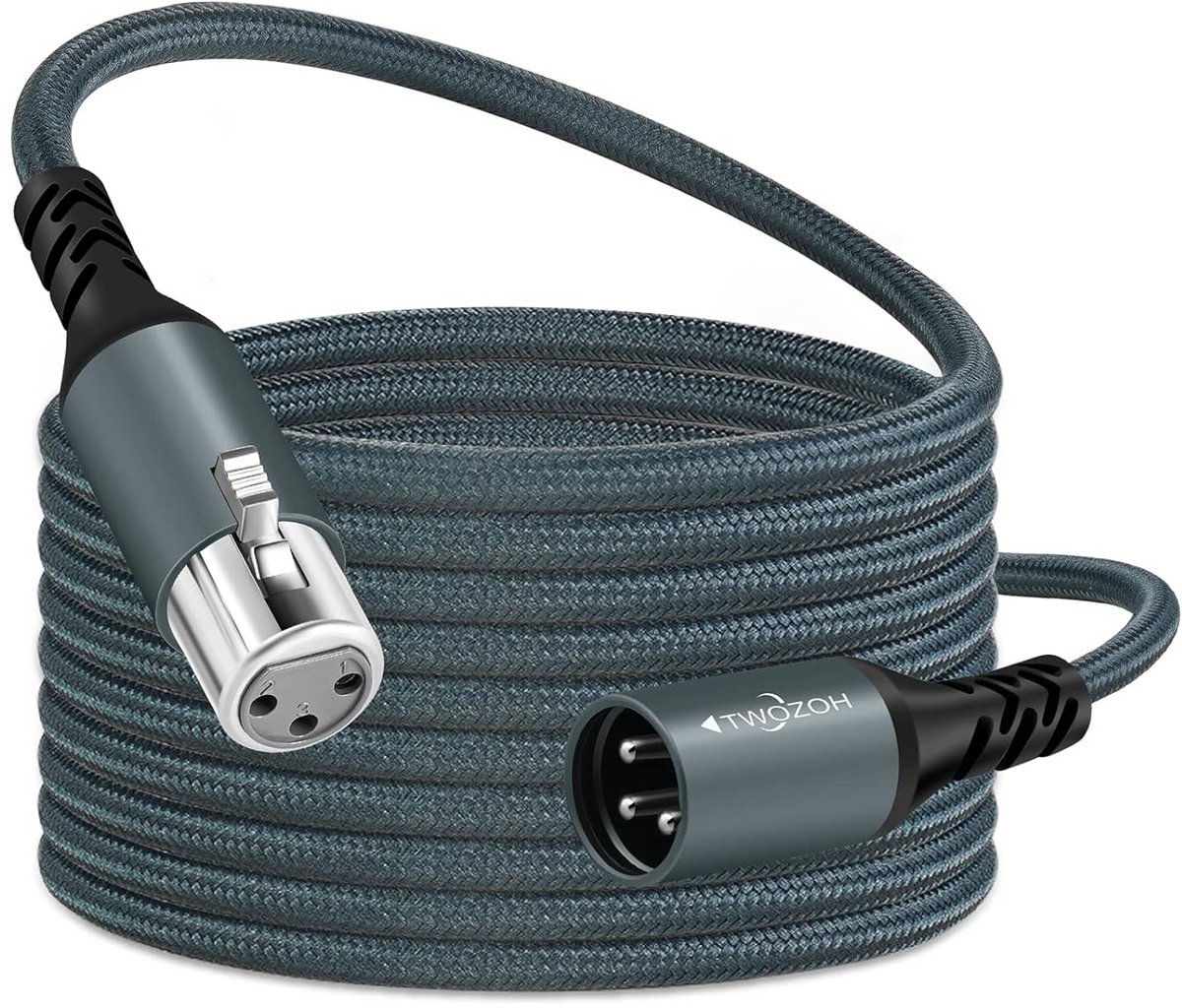 Professionele XLR Kabel 2 Meter Gebalanceerde 3Pin Microfoon Audiokabel M/V