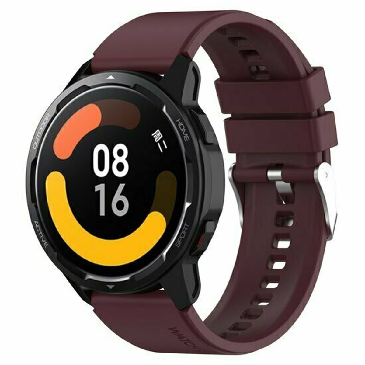 By Qubix - Siliconen sportband - Wijnrood - geschikt voor Huawei Watch 5 - 46mm