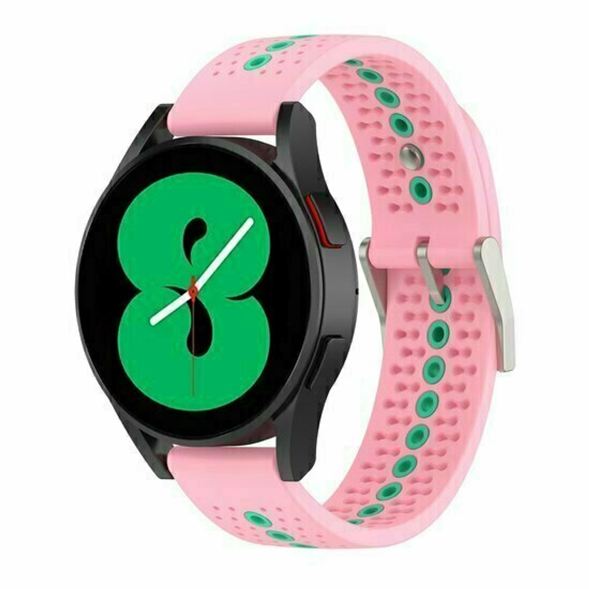 By Qubix - Dot Pattern siliconen bandje - Roze - geschikt voor Huawei Watch 5 - 46mm