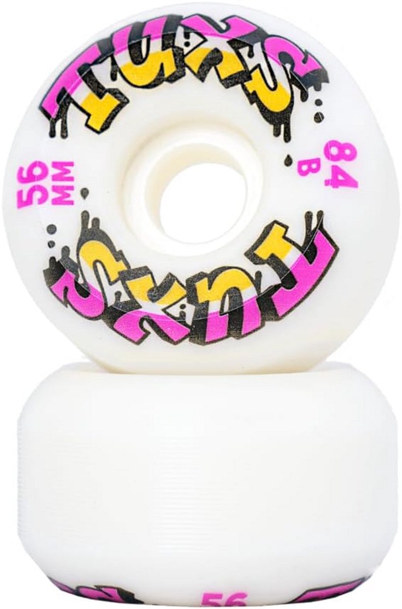 Set Duurzame Skateboard Wielen 56mm Voor Straat en Park Wit