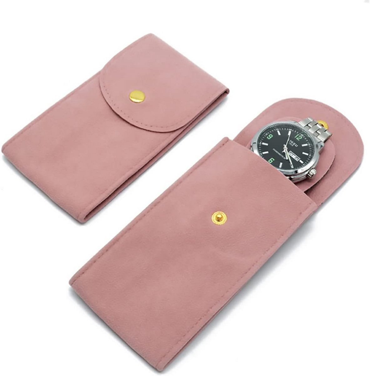 Draagbare Horlogereistas met Zachte Voering voor Mannen en Vrouwen - Beschermende Opbergtas