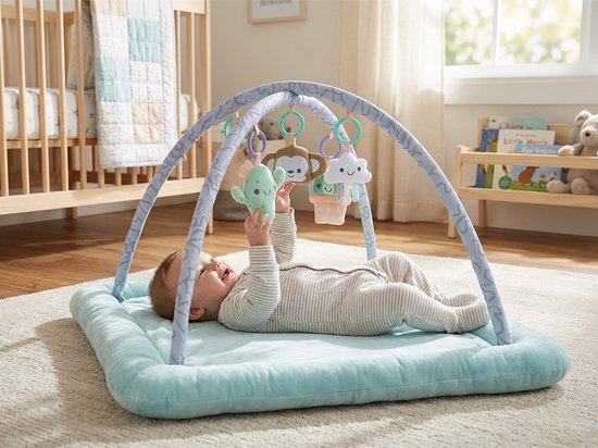 LUVION® Babygym Oasis - Met baby speelmat - Baby gym met sensorisch speelgoed van Luvion — afbeelding 2