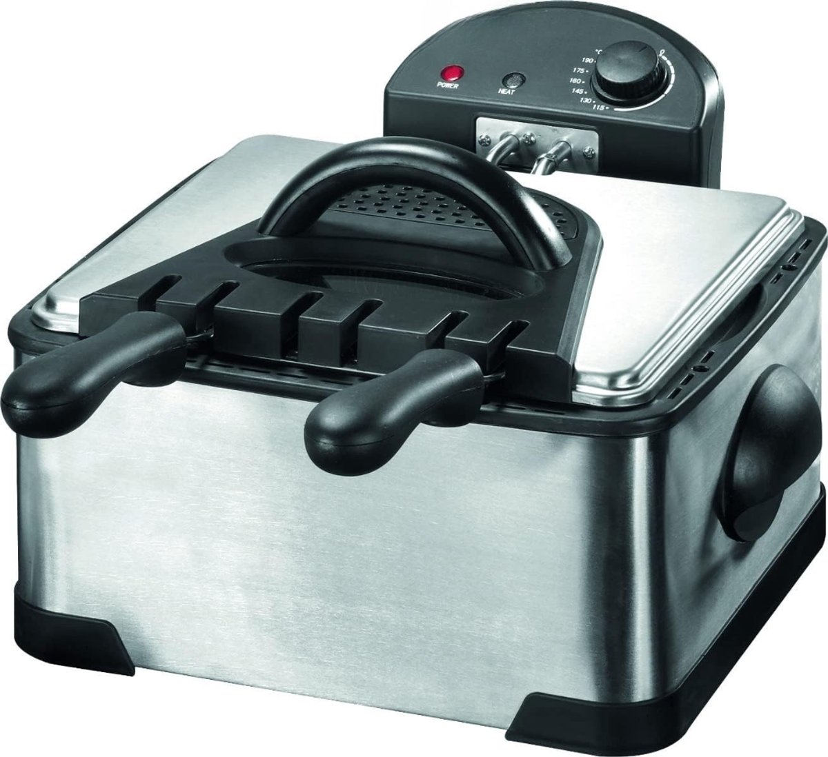 Aurixi® Frituurpan 4 liter - Frituurpan - Zilver - 41cm x 41cm x 26cm