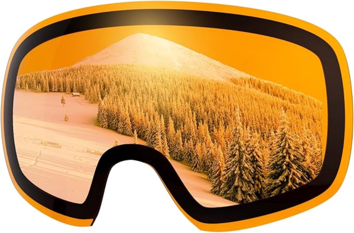 Goodivery ® Skibrillen voor dames en heren magnetische snowboardbrillen met 100% UV-bescherming. Skiën en wintersport.12 x 5 Lijn