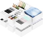 SpaceAid Organisateur de Tiroir - 12 Pièces - Boîtes de Rangement Blanches - Chambre d'Enfant/Dressing - Chaussettes/Sous-vêtements