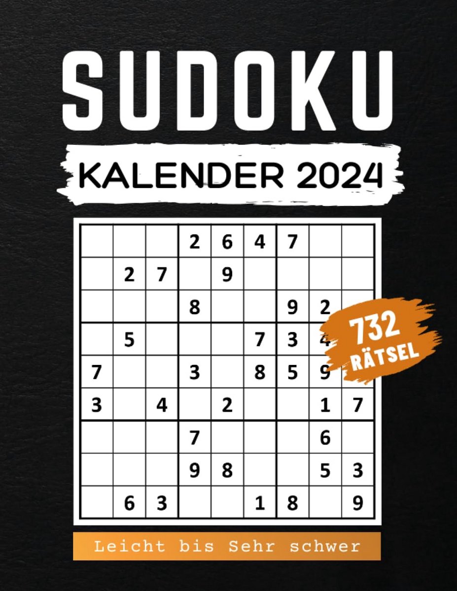 Sudoku Kalender 2024: 732 Puzzels - Twee Sudoku's per Dag - Voor Volwassenen en Senioren