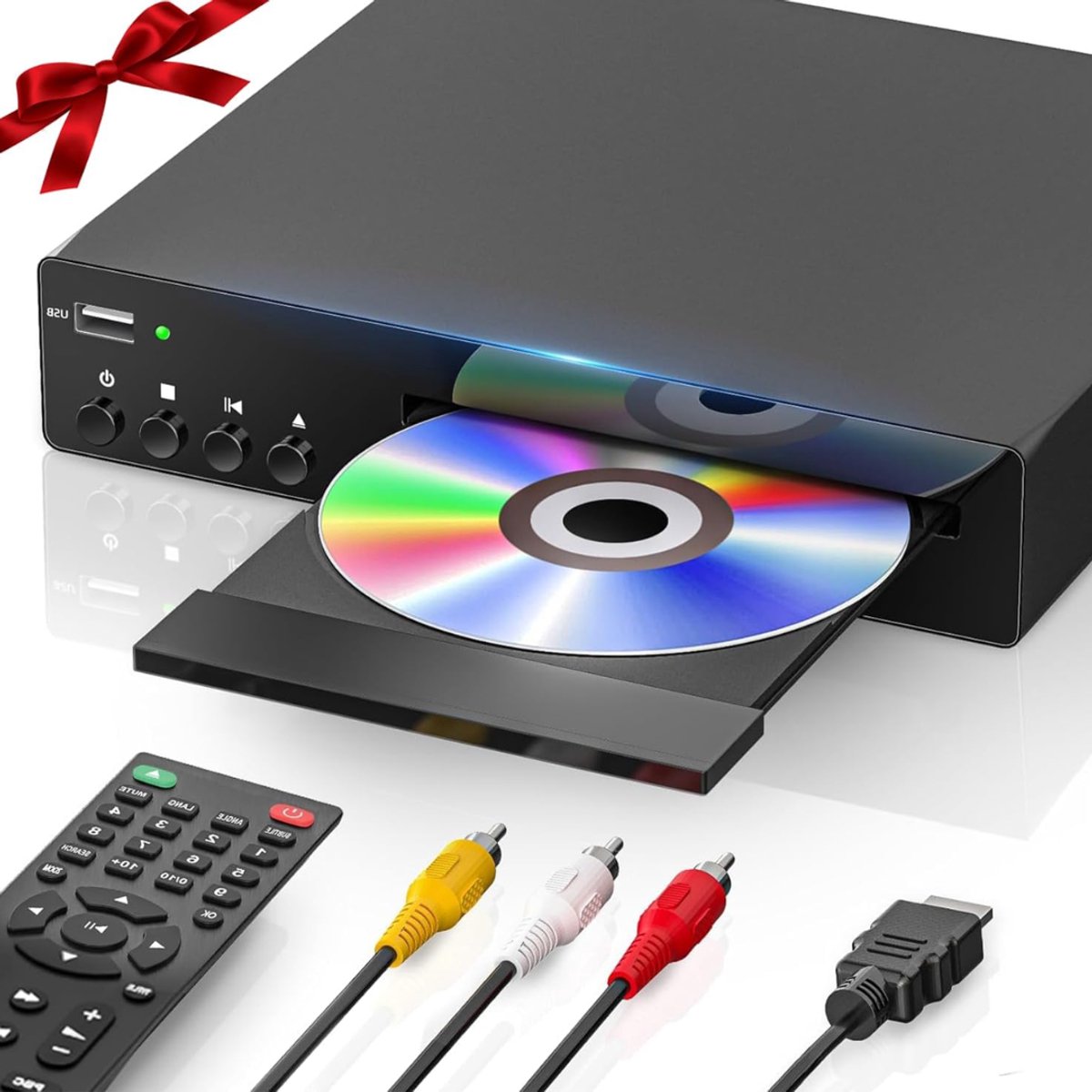 RWB® DVD Speler met HDMI - DVD Speler - HDMI DVD Speler - Zwart - 23cm x 20cm x 4cm