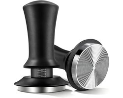 Coffee Tamper - Met Ribbelvoet - Auto-Rebound - Premium Koffiestamper voor Consistente Extractie en Perfecte Smaak - Espresso Stamper - 58 mm