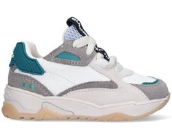 BunniesJR 226220-484 Jongens Lage Sneakers - Grijs - Leer - Veters