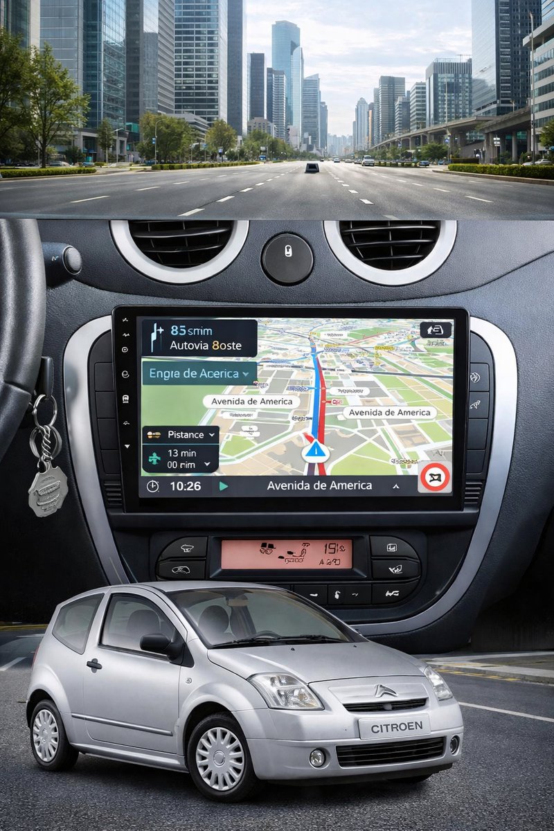 ADIVOX T2 9 inch geschikt voor Citroen C2/C3 Android 15 CarPlay/Auto/wifi/RDS/DSP/5G/DAB+