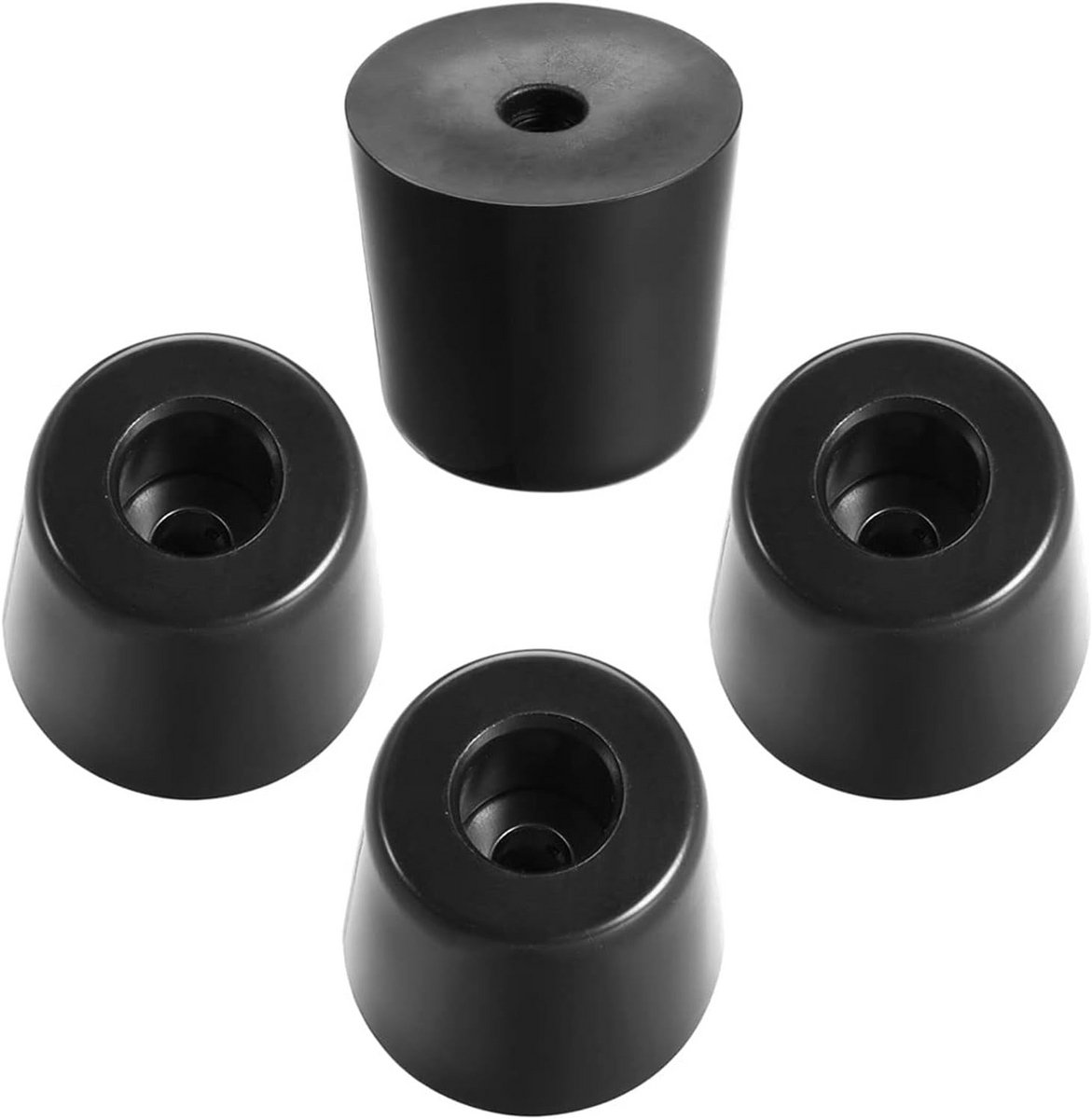 Rubberen voetjes - Meubelbeschermers - Vloer beschermen - Zachte grip - 4 stuks - Zwart