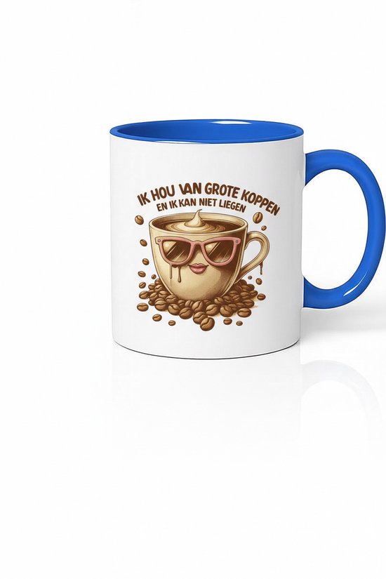 Ik Hou Van Grote Koppen Koffiemok - Unieke Koffie Cadeau Mok