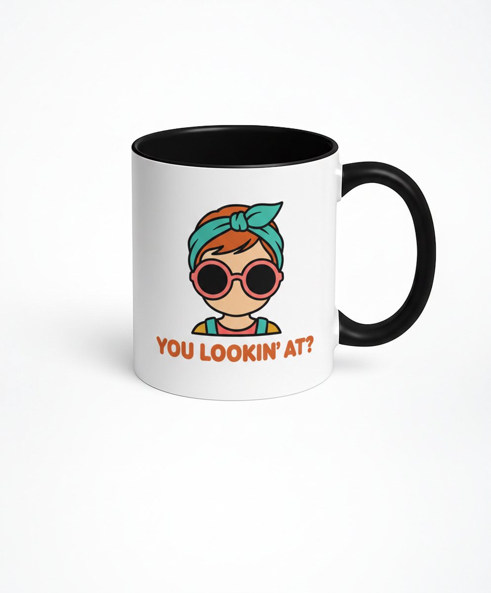 You Lookin' At? Mok - Uniek Design Koffiemok