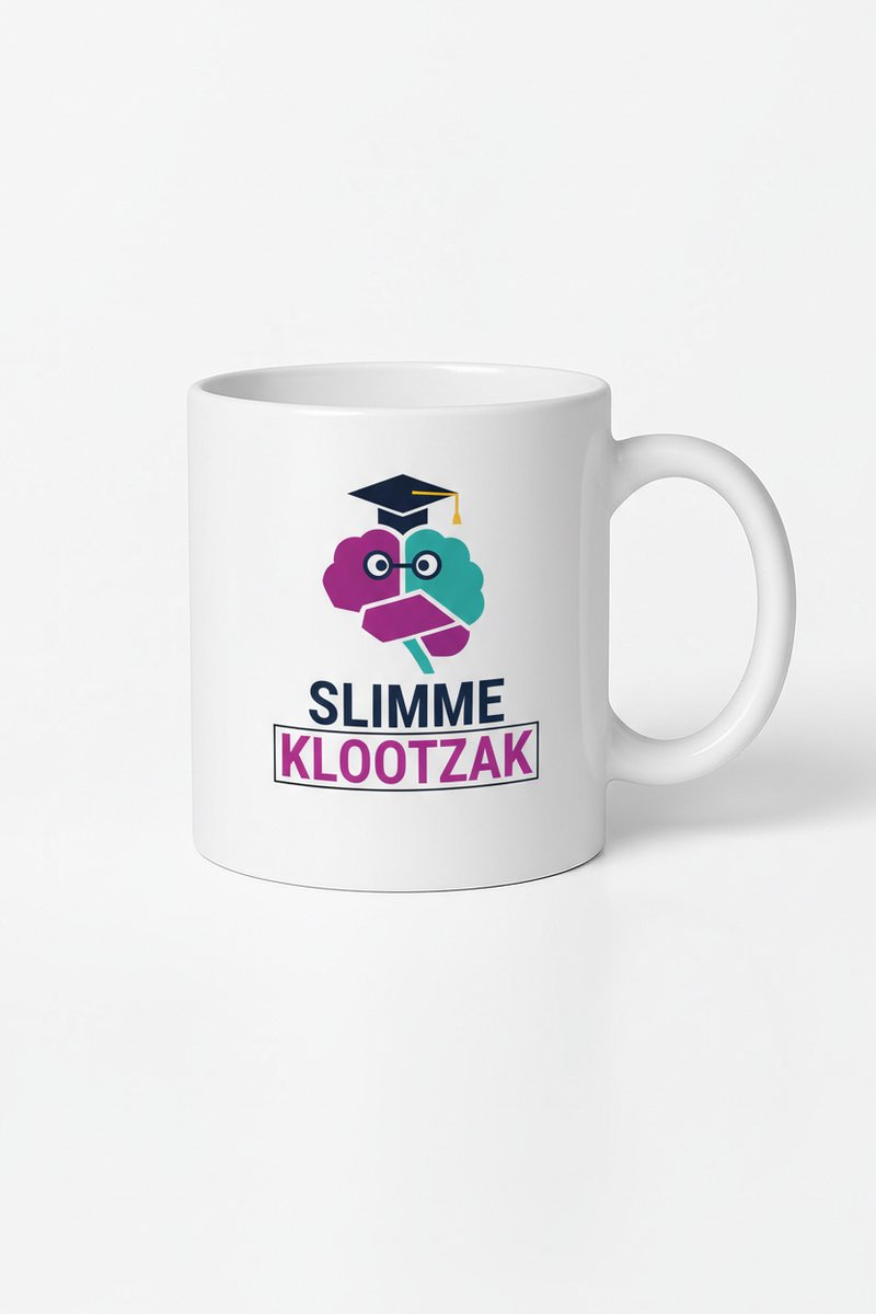 Slimme Klootzak Mok - Unieke Koffiemok met Brain Design