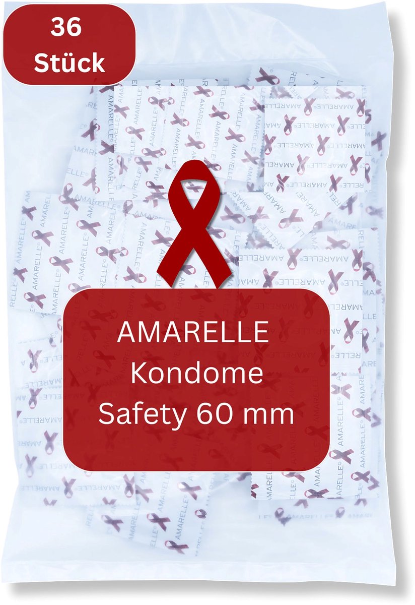 Amarelle Safety Red Ribbon condooms - maat 60 (36 condooms)