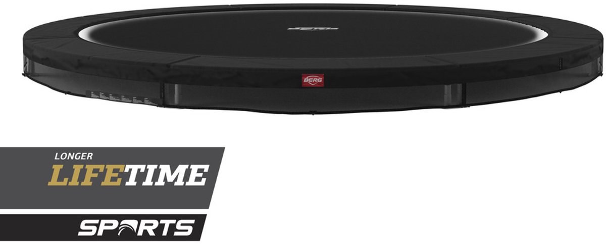 BERG SPORTS Favorit InGround 430 Trampoline - AirFlow Springdoek - Zwart — afbeelding 13