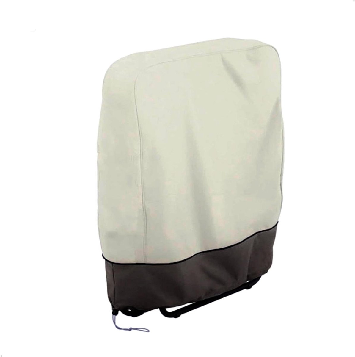 MK Stoer - Vouwstoel beschermhoes - Opbergtas - Oxford afdekzeil - Winddicht zonwering - Beige bruin stofdicht - Geschikt voor Xut - Beschermhoes vouwstoel SEO.