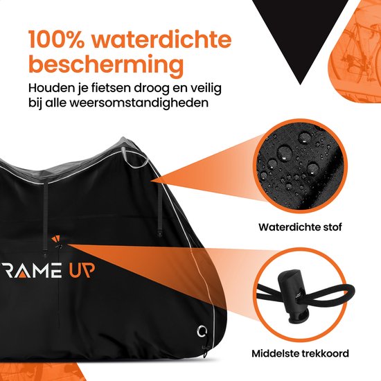 Fietshoes Fietsendrager voor 1 of 2 fietsen - Auto/Caravan/Dissel - 100% Waterdicht - 420D - Fietszeil - Fietsbeschermhoes - Universeel - Fietshoes Elektrische fiets - Anti-diefstal - Fietsbeschermhoes - Incl. Opbergzak van FIETSHOES — afbeelding 5