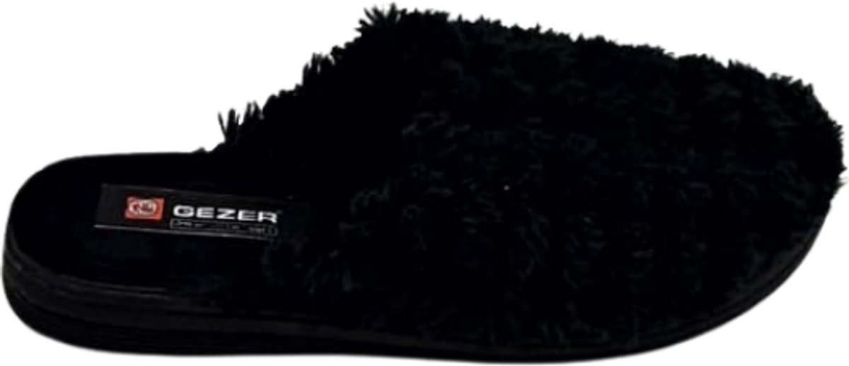 Berussa-Gezer Luxe Dames Pantoffels - Dames mode- Fluffy Huisschoenen met Comfortabele Zool - Warme Fleece Voering - Antislip- Polar ZWart-36-40