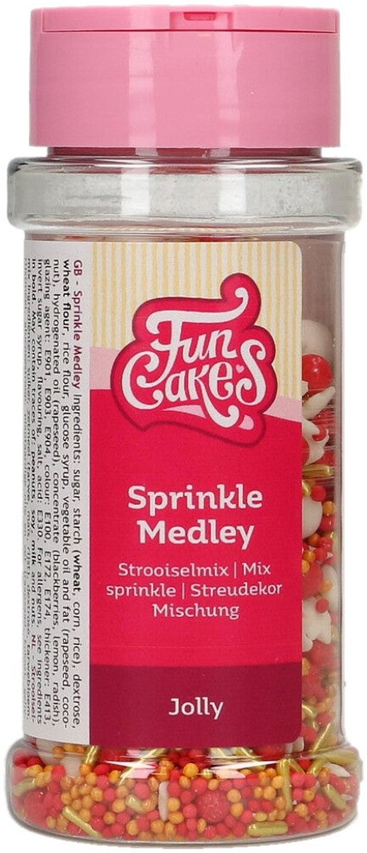 FunCakes Sprinkle Medley - Jolly - 65g - Eetbare Taartdecoratie