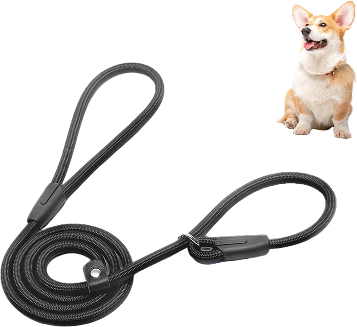 Hondenriem - Verstelbaar, sterk nylon touw met comfortabel handvat voor wandelen, training en buitenactiviteiten - Geschikt voor alle maten (kleine, middelgrote en grote honden)