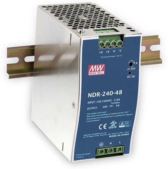 Mean Well NDR-240-24 Alimentation sur rail DIN 240 W 1 x