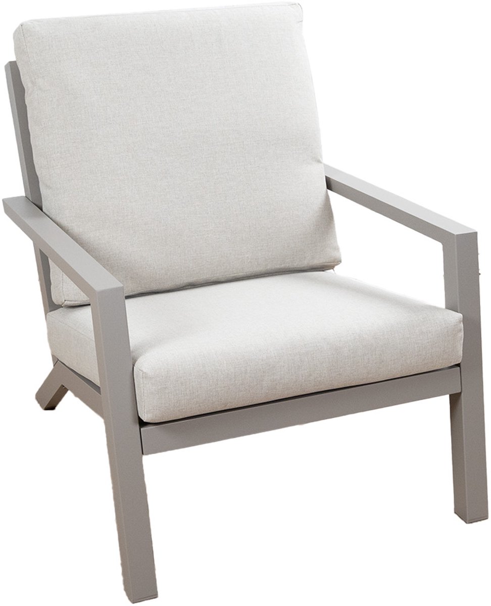 Loungestoel Bezano | Taupe & Champagne | Aluminium