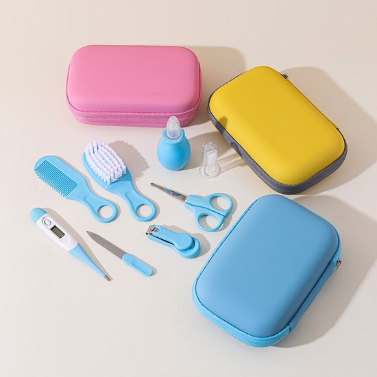 8-delige babyverzorgingsset, pasgeborenverzorgingsset (blauw), babygezondheidsset, haar-, nagel-, neus- en mondverzorging, babyverzorgingsset — afbeelding 3