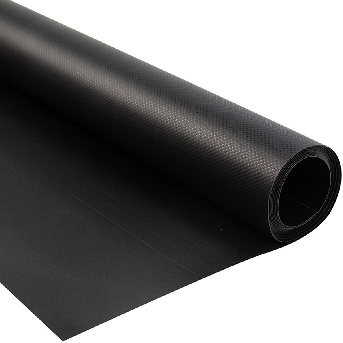 Afdekzeilwinkel - Pvc zeildoek - 650gr Zwart 9005 Mat - per meter of rol