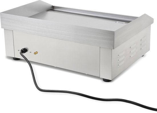 VERTES Grillplaat Plancha Elektrisch 3000W RVS 55x35cm Thermostaat 50-300°C Spatbescherming Opvangbak Anti slip voeten — afbeelding 2
