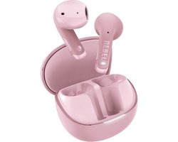 Fresh 'n Rebel Twins Core 2 - Draadloze oordopjes - Bluetooth oortjes met 40 uur speeltijd - Met Microfoon en App - Pastel Pink