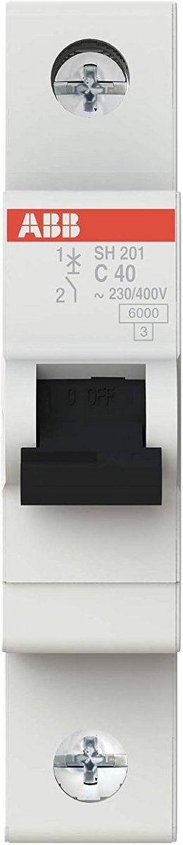 Zekering Automaat 1 Pool 40 Ampere - Overbelastingsbeveiliging en Kortsluitbeveiliging