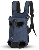 DogCarrier Gepatenteerde premium XXL Leg free hondenrugzak - hondendrager hondentas rugzak voor honden van 15-25 kg gewicht en een ruglengte tot 67 cm
