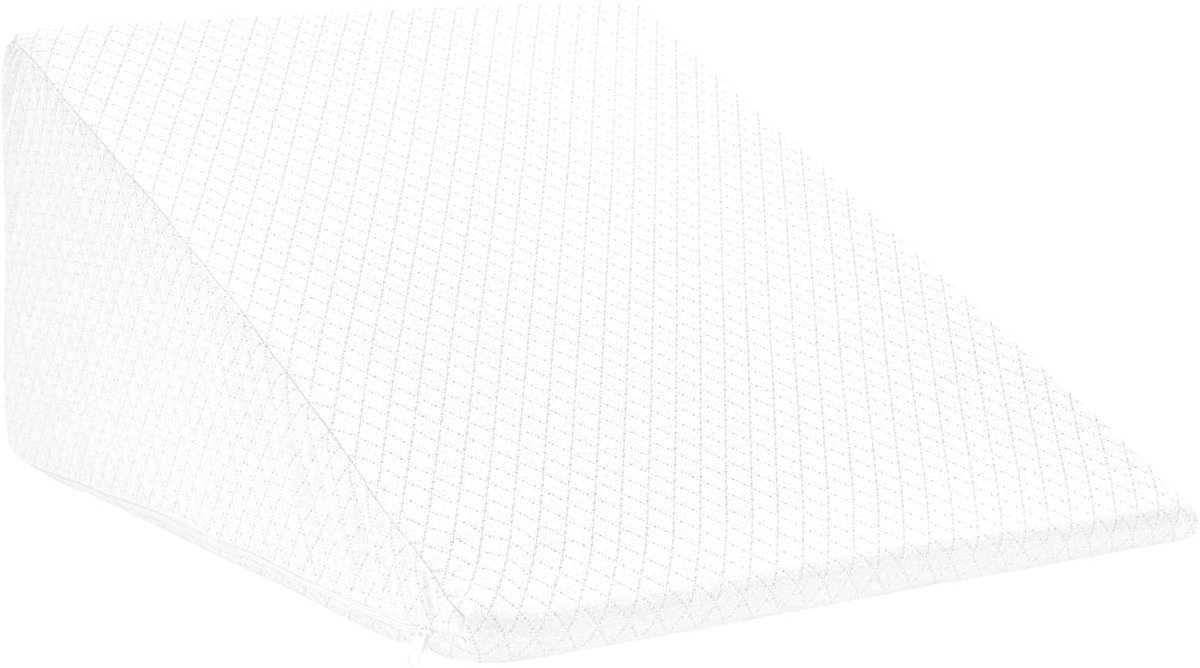 vidaXL - Been - Kussen - Effen - Wit - 60 - x - 50 - x - 30 - cm - Traagschuim