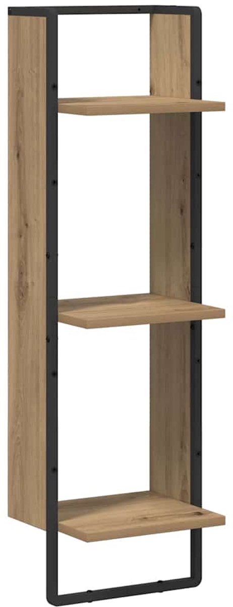vidaXL Wandplank - Muurmontage - Artisan - Eiken - 30 - x - 25 - x - 100 - cm Artisan eiken