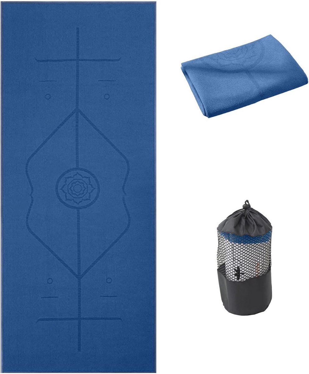 Antislip Yogamat Handdoek 185x63cm - Absorberend en Sneldrogend voor Hete Yoga & Fitness