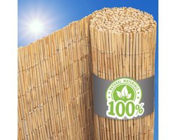 UrFence Balkon Privacy Scherm Rietmat 90x500 cm - Rietmatten Tuinscherm van Natuurlijk Riet - Ondoorzichtig en Weerbestendig - Balkonafscherming Terras Tuin Pergola - Rieten Schutting Buiten