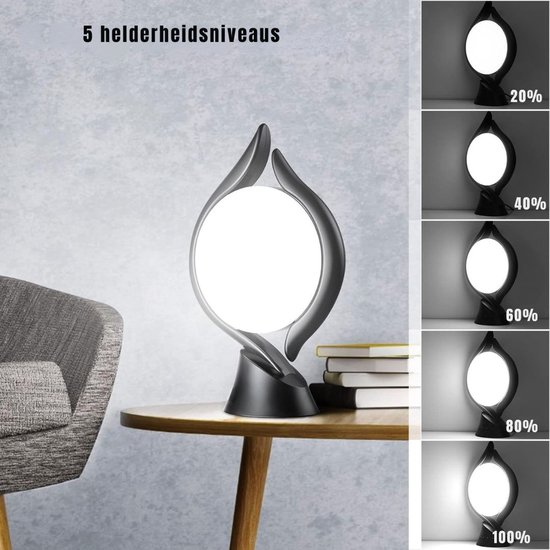 Florixa® Daylight Lamp LED 10,000 lux - Light Therapy Lamp - 6 Brightness Levels and Intelligent Timer - Black - 31cm x 9cm x 19cm — afbeelding 2