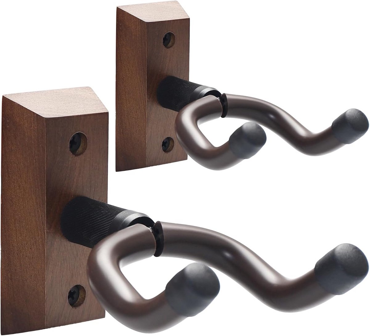 Set van 2 Houten Gitaar Wandhouders Universele Gitaarhaak