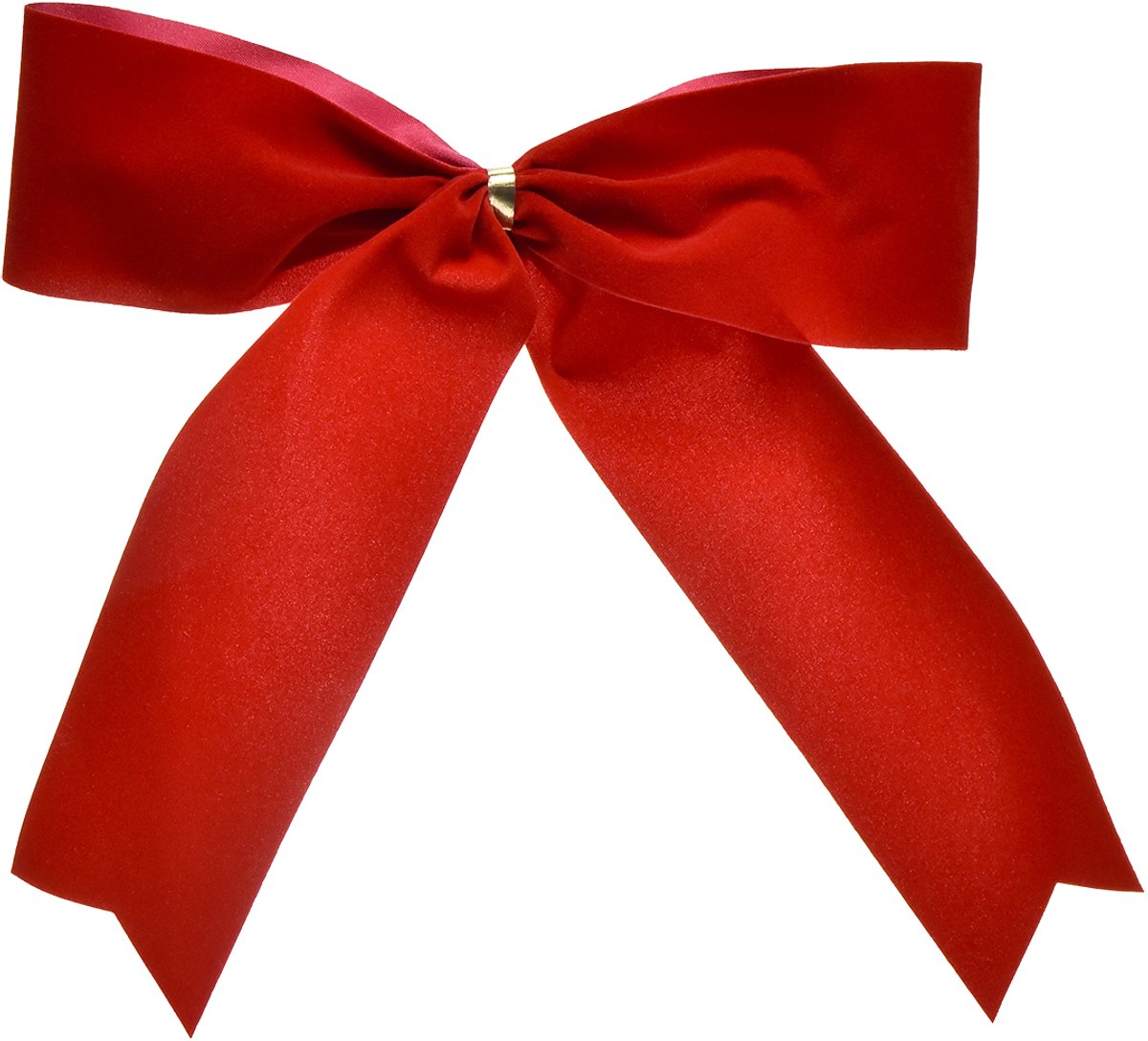 Fluwelen strik rood 5,5cm breed Kerststrik geschikt voor buitengebruik