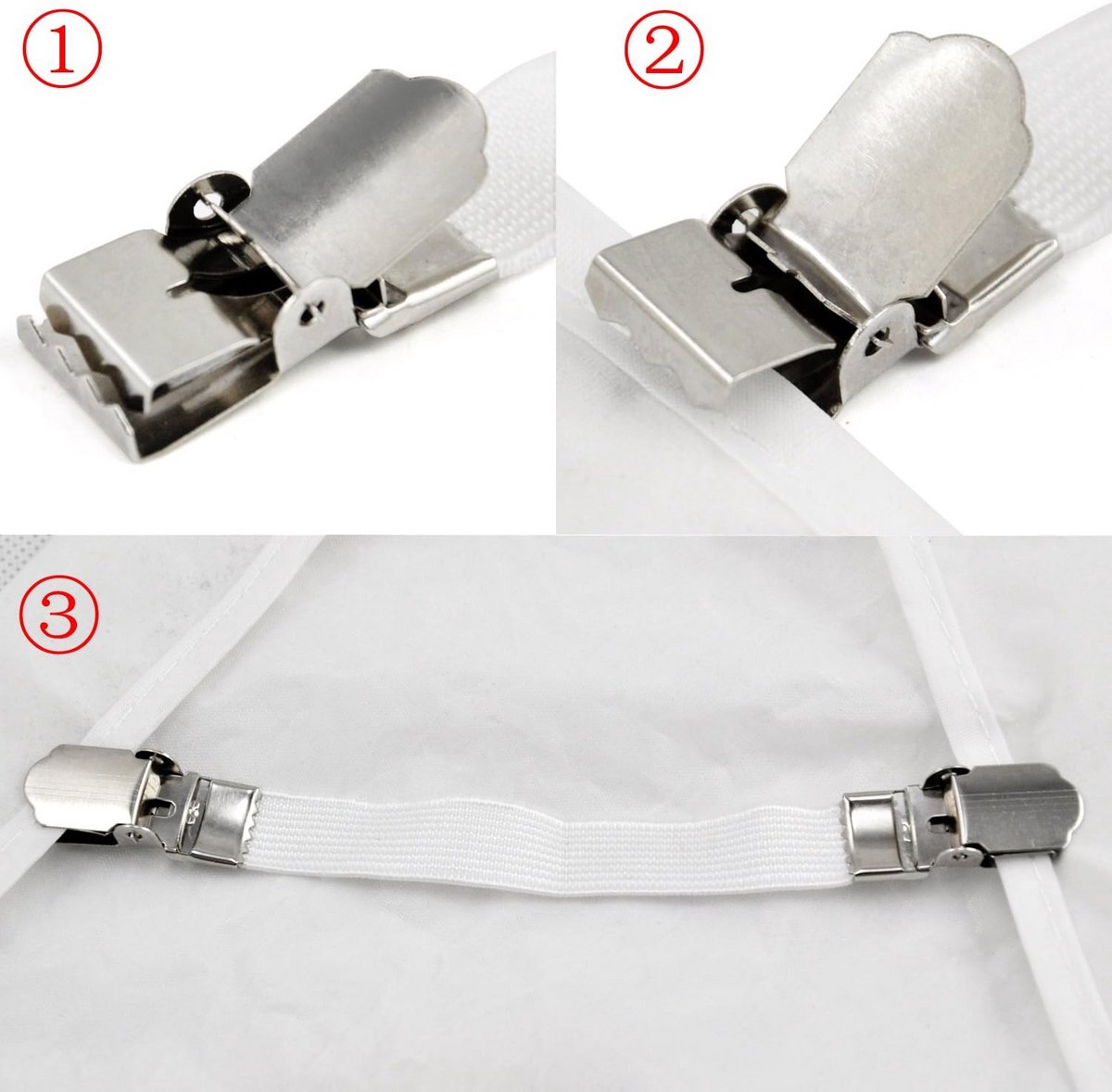 Strijkplankovertrek Clips 4 stuks - Elastische Bevestiging voor Strakke en Veilige Hoes