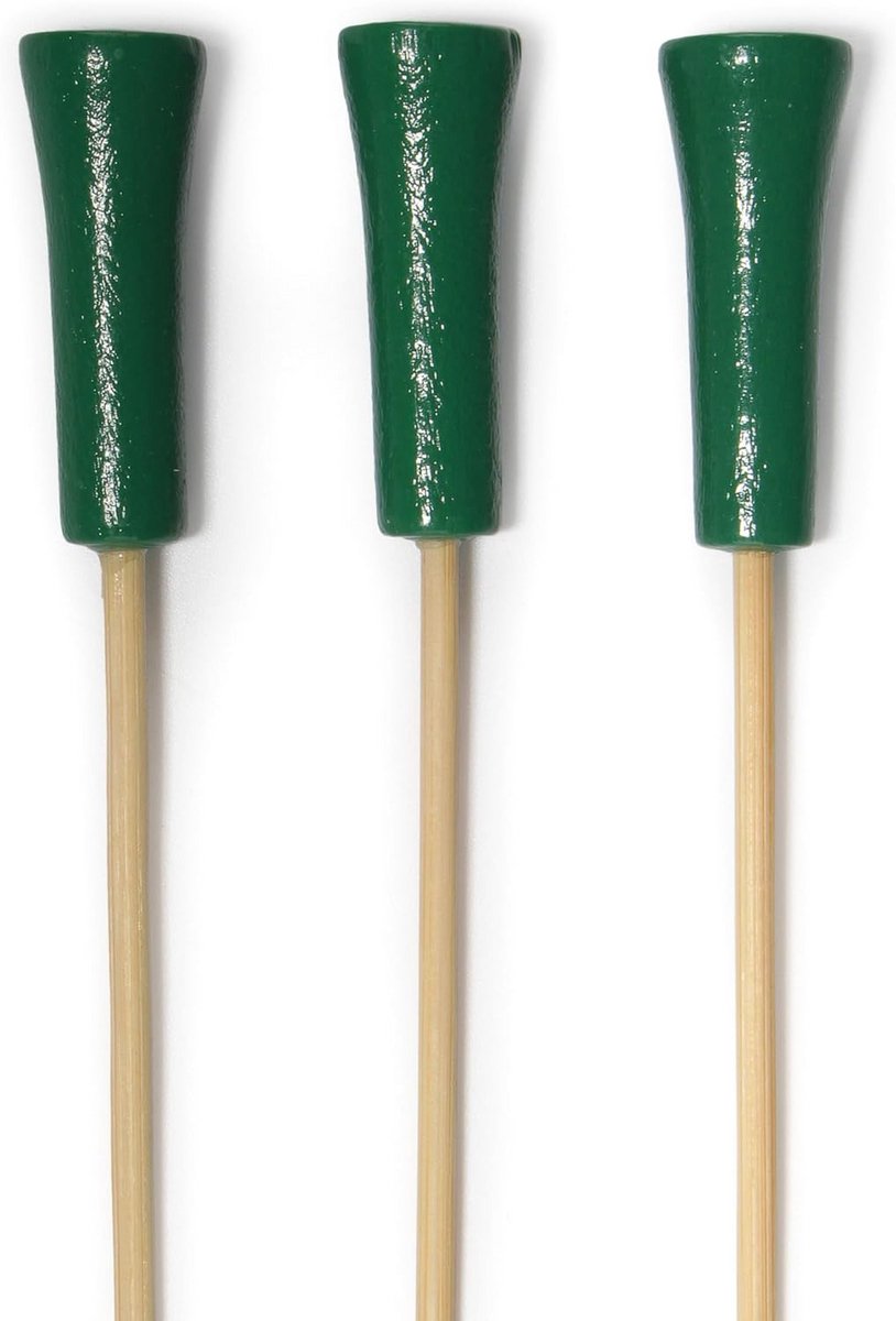 Decoratieve Bamboe Prikkers met Golfpunt - 17 cm - 300 stuks - Groen