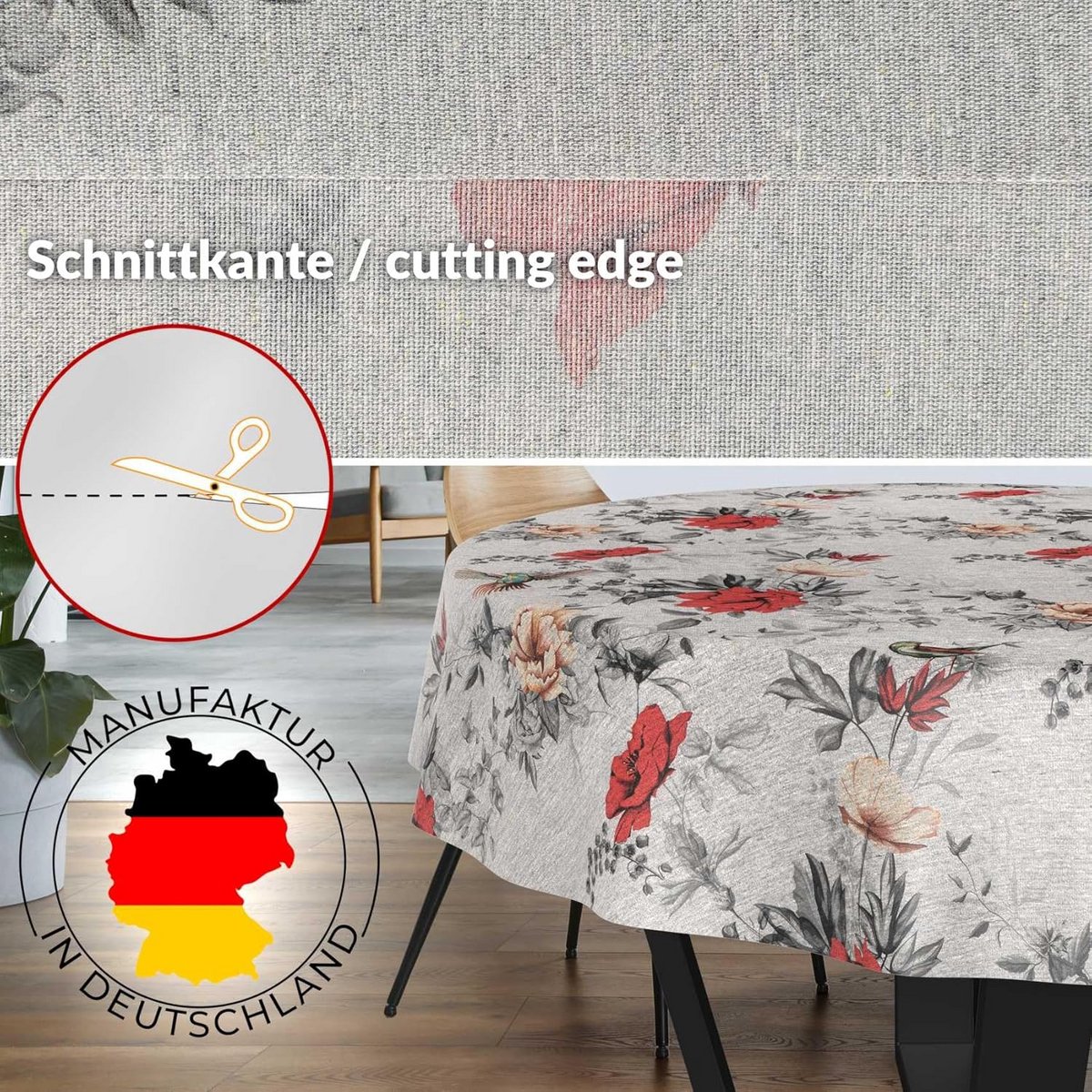Rond Stoffen Tafelkleed Katoen Polyester Waterafstotend Rond 120 cm